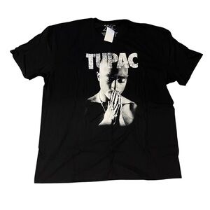 Tupac Graphic T-Shirt NWT XXL Black 2Pac Hip Hop Rap Tee